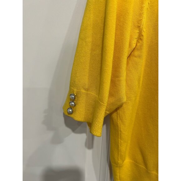 Premise Womens Yellow Cardigan Sweater With Button Detailing Size XL - Picture 4 of 9